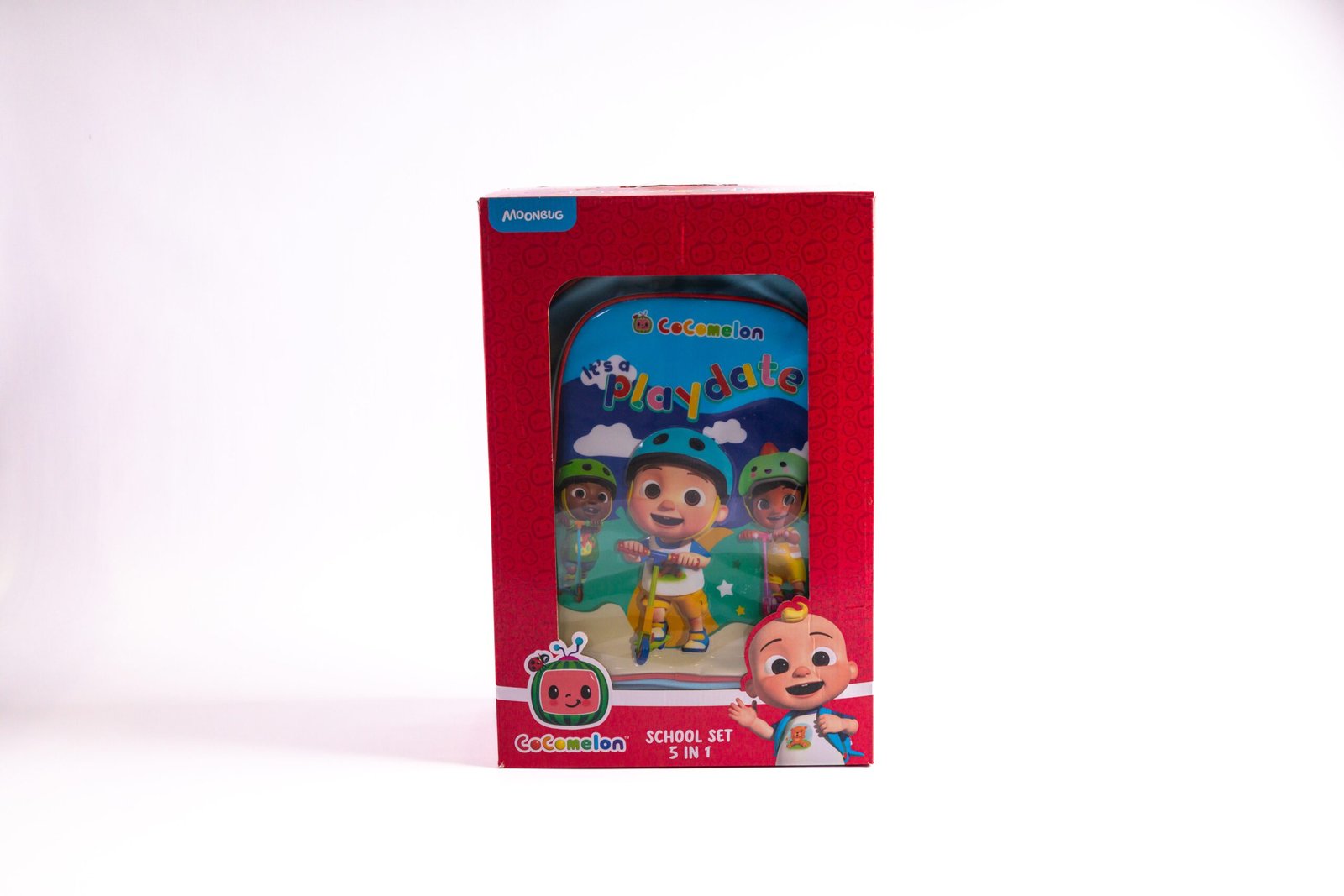 Cocomelon 5-In-1 School Set – 16" Trolley Bag, Lunch Bag, Pencil Case, Water Bottle & Lunch Box – Multicolor