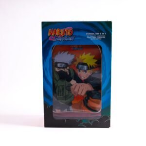 Naruto 18" Trolley Bag Set With Lunch Bag, Pencil Case, Water Bottle & Lunch Box – Maroon