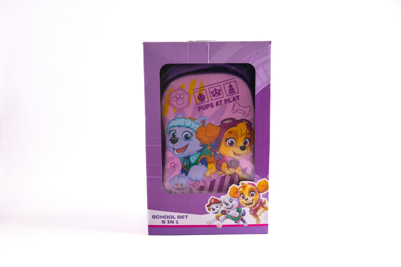 Paw Patrol 18" Trolley Bag Set With Lunch Bag, Pencil Case, Water Bottle & Lunch Box – Multicolor