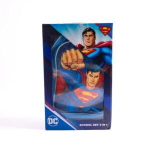 Superman 18" Trolley Bag Set – Includes Lunch Bag, Pencil Case, Water Bottle & Lunch Box – Blue
