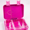 Cocobee-Bento Lunch Box, Bpa Free, Microwave Safe Removable Tray, 6 Adjustable Compartments, Leakproof, Lightweight, Dark Pink