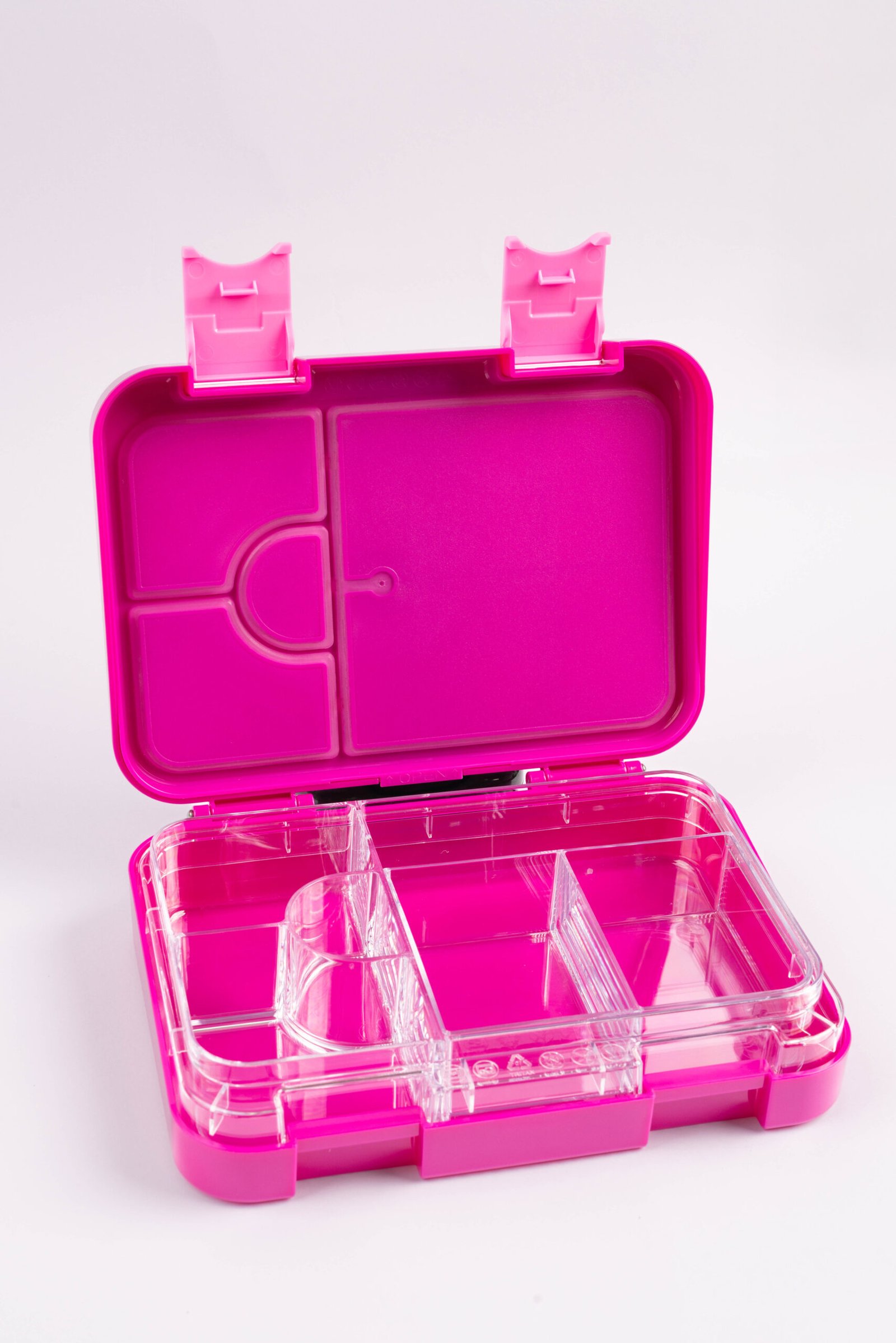 Cocobee-Bento Lunch Box, Bpa Free, Microwave Safe Removable Tray, 6 Adjustable Compartments, Leakproof, Lightweight, Dark Pink