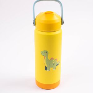 Cocobee-Insulated Stainless Steel Water Bottle, Leakproof, Soft Handle Grip, Odour Free, 500Ml, 3 Years+ – Yellow
