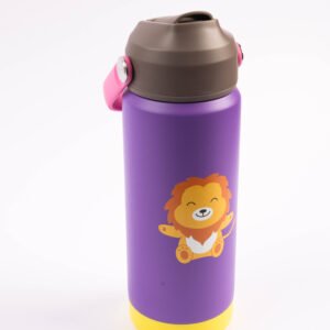 Cocobee-Insulated Stainless Steel Water Bottle, Leakproof, Odour Free, Soft Handle Grip, 500Ml, 3 Years+ – Purple