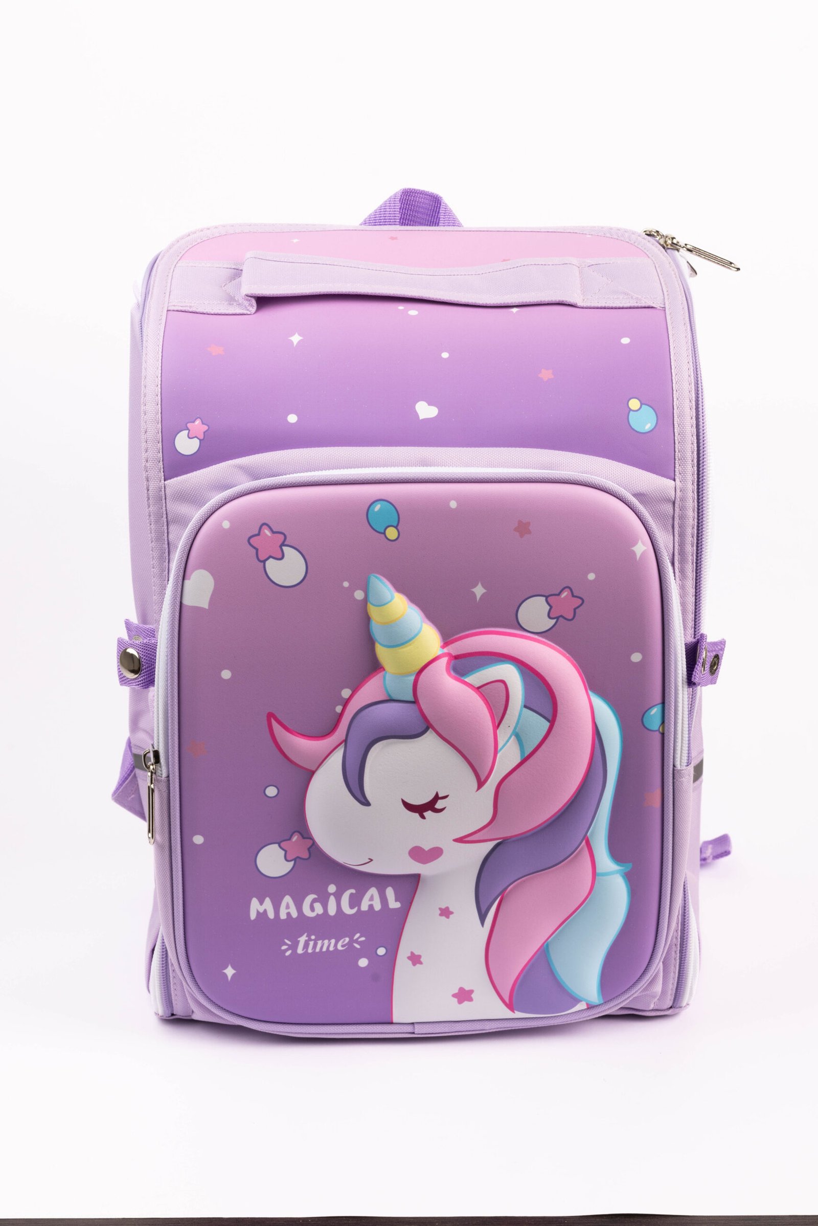 Cocobee - Cute Unicorn Printed Backpack, 15 Inches, Adjustable Straps – Purple