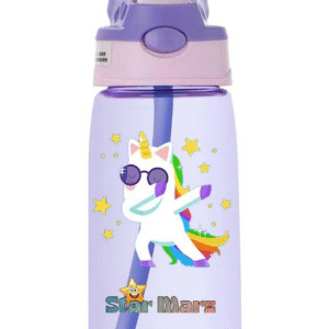 Starmarz Kids Sipper Water Bottle – Anti-Leak Cartoon Design For Girls – 480 Ml – Purple