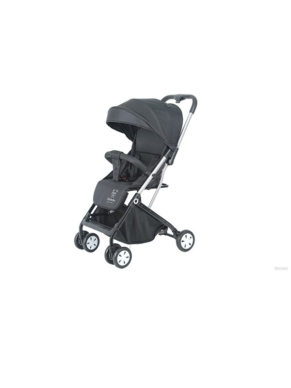 Kikibebe Lightweight Travel Stroller – Baby Toddler Pushchair with Trolley Handle, Waterproof – Black