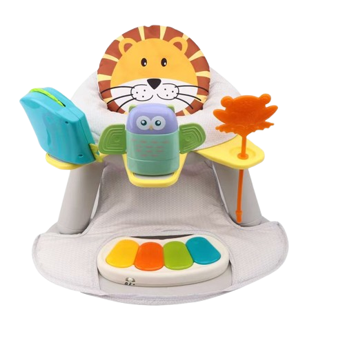 Kikibebe 2-In-1 Baby Fitness Dining Chair With Piano – Multicolor