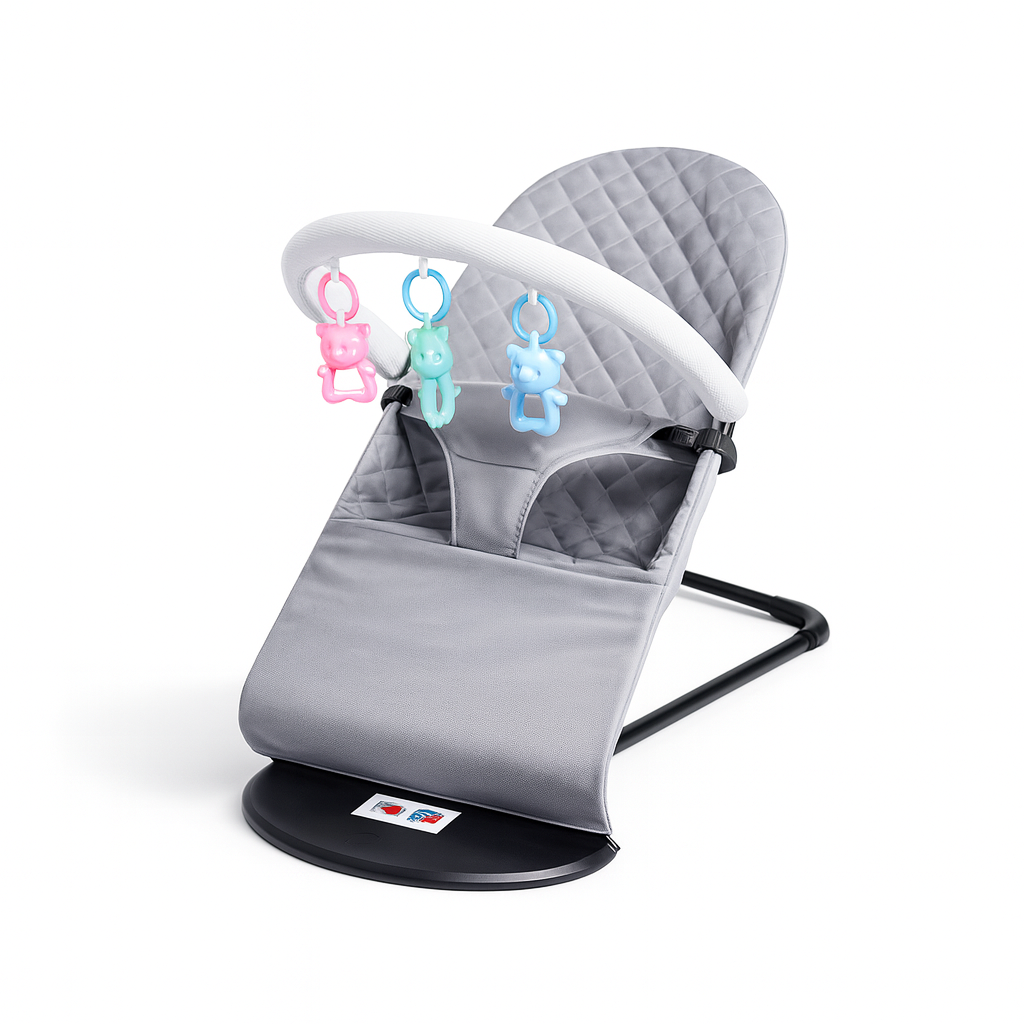 Kikibebe 3 Stage Baby Bouncer Recliner Seat – Grey