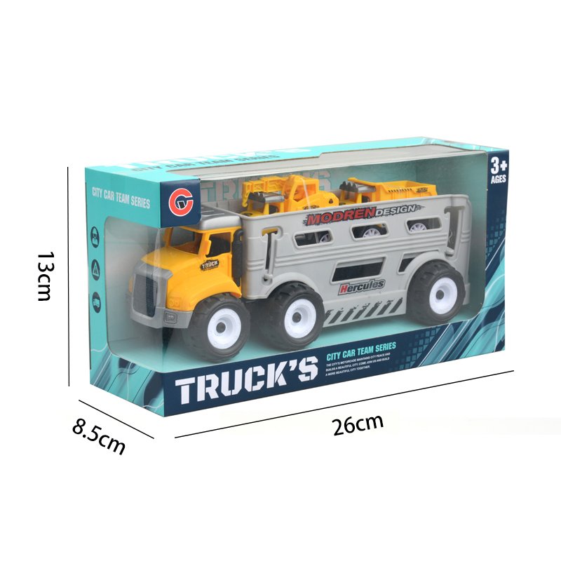 Kikibebe_Friction_Truck_Set_2_Random_Style_Pull-Back_Engineering_Vehicles_With_Inertial_Drive_Interactive_Educational_Toy_Grey_&_Yellow