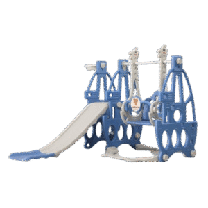 Kikibebe 3-In-1 Multi-Function Baby Slide & Swing – For Ages 1-6, Indoor Use – Blue