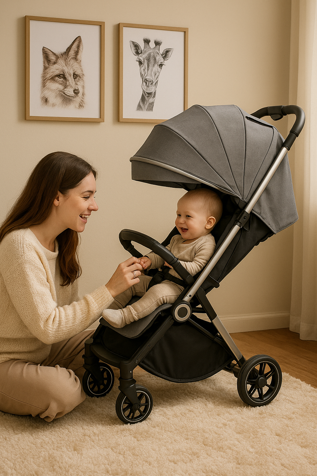 kikibebe-lightweight-travel-stroller-baby-toddler-pushchair-with-trolley-handle-waterproof-grey kikibebe-lightweight-travel-stroller-baby-toddler-pushchair-with-trolley-handle-waterproof-grey