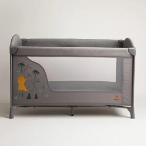 kikibebe-portable-foldable-baby-crib-convertible-to-full-size-bed-newborn-multi-functional-playpen-movable-design-grey