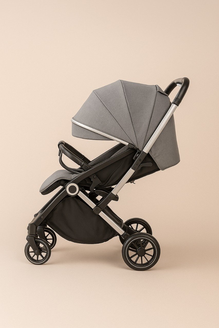 Kikibebe Lightweight Travel Stroller – Baby Toddler Pushchair with Trolley Handle, Waterproof – Grey 1 kikibebe_lightweight_travel_stroller_baby_toddler_pushchair_with_trolley_handle_waterproof_grey