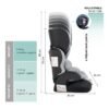 MOON Tolo - Baby/Kids Car seat (Group-1,2,3)- Slate Grey