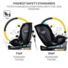 مقعد سيارة MOON Gyro Pro i-Size دوار 360 درجة مع نظام ISOFIX للأطفال من عمر 0 ​​إلى 12 سنة، بطول 40-150 سم (المجموعة 0+-1-2-3) - متوافق مع معيار ECE R129/E4 - أسود