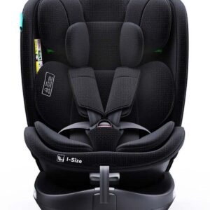 MOON GYRO Baby Car Seat for Child Group 0+/1/2/3 (0-36 kg/0-12 Year) ISOFIX+ Top Tether Rotation 360° - Black