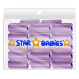 STAR BABiES - Scented Nappy Bag - Pack of 25/375 Bags - Lavender