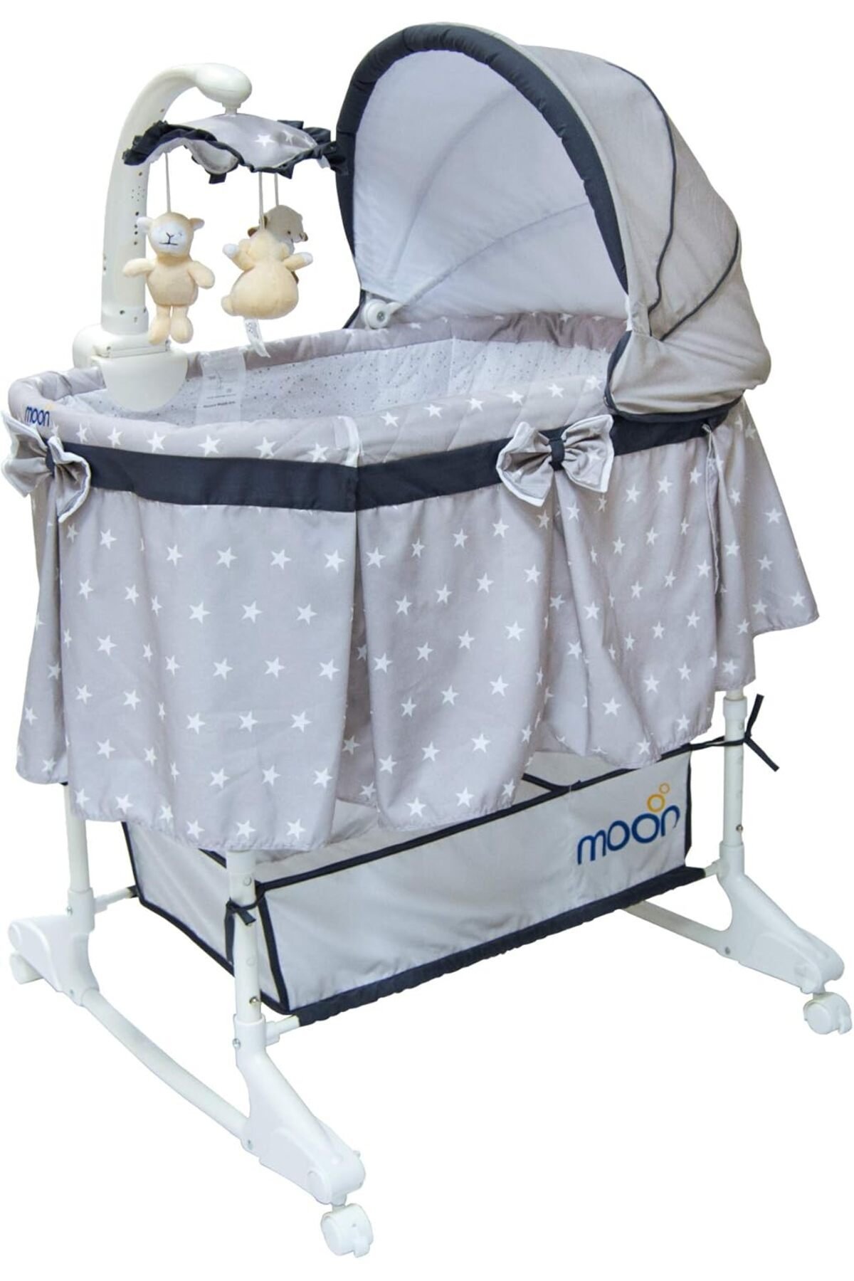 MOON Soffy - 4 in 1 convertible cradle -Dark Grey 1 MOON Soffy - 4 in 1 convertible cradle -Dark Grey