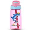 StarMarz Kids Sipper Water Bottle – Anti-Leak Cartoon Design For Girls – 480 Ml – Purple