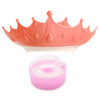STAR BABiES - Adjustable Crown Kids Shower Cap With Kids Powder Puff - Pack of 2 - Pink