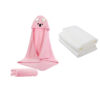 STAR BABiES - Microfiber Hooded Towel & Disposable Towel 3pcs - Pink
