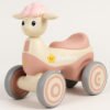 StarMarz Musical Animal Ride-On for Toddlers, Cute Sheep Design with Lights & Music, Smooth Wheels, Indoor Baby Ride-On Toy for Kids 1–4 Years - Pink