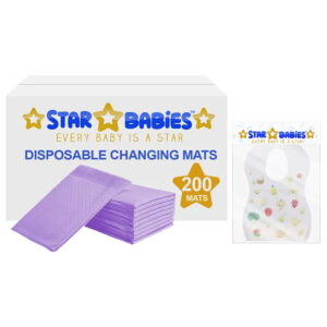STAR BABiES - Disposable Changing Mat 200pcs & Disposable Bibs 10pcs