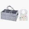 STAR BABiES - Caddy Diaper Bag w/ Disposable Bibs - 20pcs - Grey