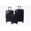 W.O.K 3-Piece Hard Shell Luggage Set – 20", 24", 28" Spinner Trolleys With Number Lock – Black