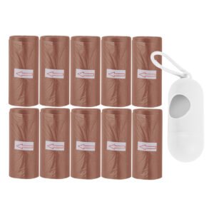 STAR BABiES - Scented Nappy Bag 150pcs with Dispenser - Brown