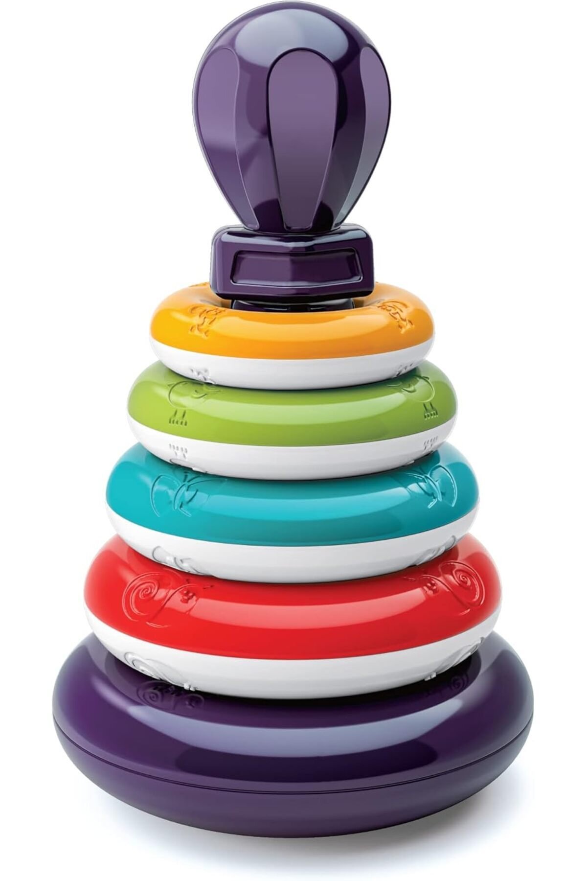 MOON Ring Tower-Educational Tumbler Stacking,7 Pcs Stacking Tower for 6m+ -Multi-color 1 MOON Ring Tower-Educational Tumbler Stacking,7 Pcs Stacking Tower for 6m+ -Multi-color