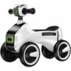 StarMarz LED Music Ride-On Bike – Foot-to-Floor Baby Push Scooter with Lights, Music, Steering Handle & Stable 4-Wheel Design – Indoor/Outdoor Toddler Ride-On Toy (1–4 Years) – White Edition