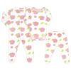MOON Organic Baby 3 in 1 Gift Set- Romper-Body Suit-Jogger for 6-9 Months - Rose Print