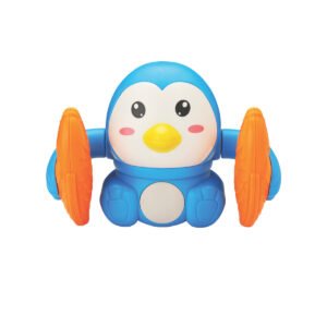 URBAN TOTS Electric Tumbling Penguin Toy With Vibrant Colors, Lights & Sound- Blue