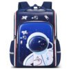 COCOBEE-Stylish Astronaut Print Backpack, Adjustable Strap, Secure Zip, 14.9 Inches – Blue + Pencil Case + Ocean Tritan Water Bottle 480ml – BPA-Free + Bento Lunch Box 765ml