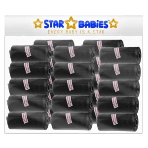 ستار بيبيز - عبوة أكياس حفاضات معطرة، 30/450 كيس - أسود