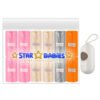 STAR BABiES - Scented Nappy Bag - 180 Pcs With Dispenser - Ivory/Grey/Pink/Orange