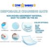 STAR BABiES - Disposable Changing Mats White 200Pcs with 5Pc Kids Reusable Mask