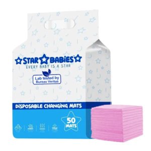 STAR BABiES - Disposable Changing Mat - Pack of 50 - Pink