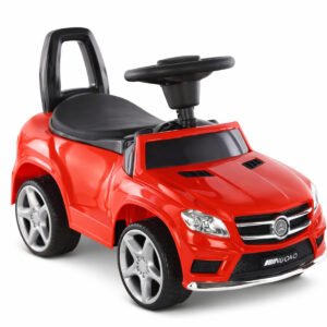 StarMarz Luxury Ride-On Push Car – Premium Foot-to-Floor Baby Car with Steering Wheel, Backrest Support & Smooth Wheels – Indoor/Outdoor Toddler Ride-On Toy (1–4 Years) – Red