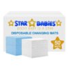 STAR BABiES Disposable Changing Mats Pack of 50 - Lavender/Yellow