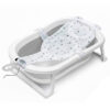 STAR BABiES - Baby Foldable Bathtub With Thermometer & Bath Seat Support Net, Set - Grey - Pack of 2