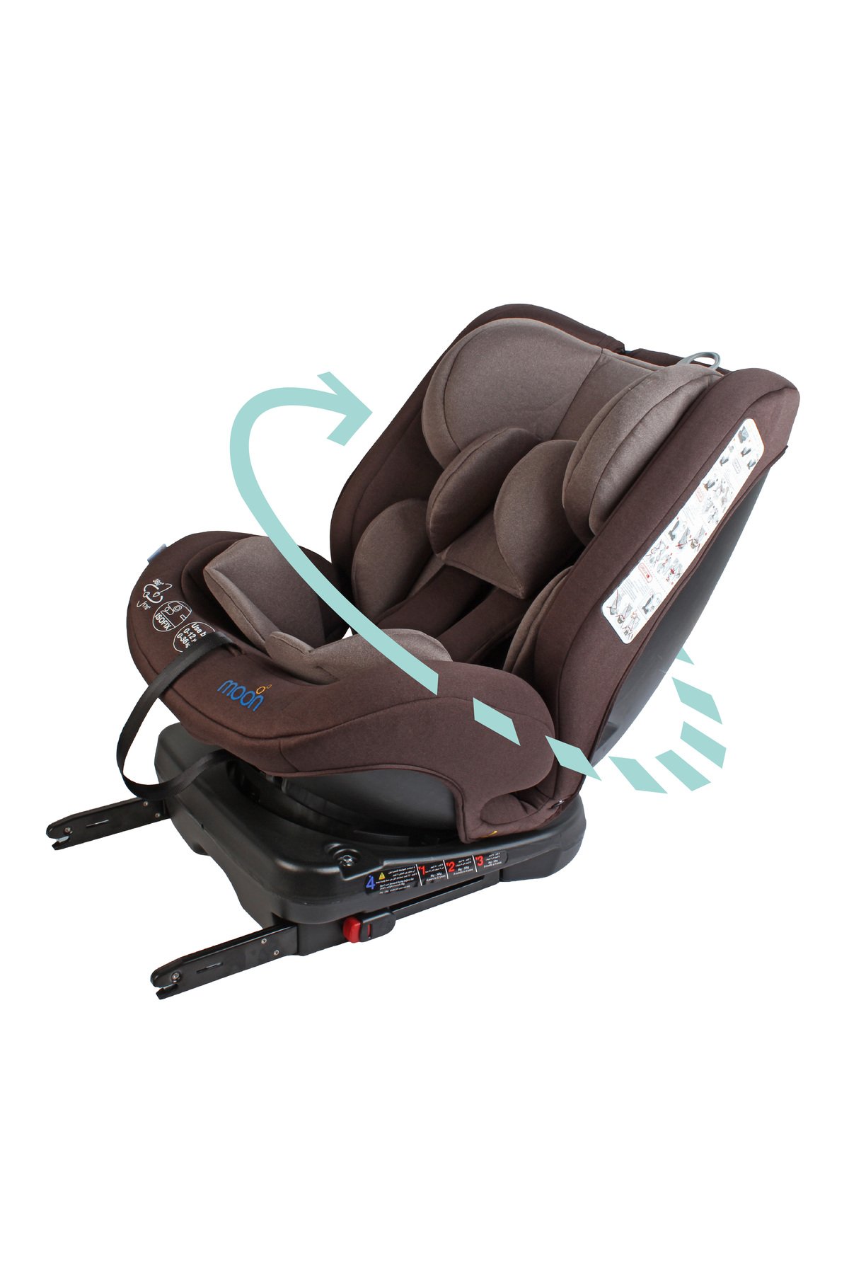 MOON Rover -Baby/Infant Car seat Group:(0+,1,2,3) (0-12 years) 360° Rotate - Brown 1 MOON Rover -Baby/Infant Car seat Group:(0+,1,2,3) (0-12 years) 360° Rotate - Brown