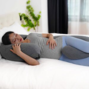 MOON Organic C Shaped Maternity Pillow- Grey