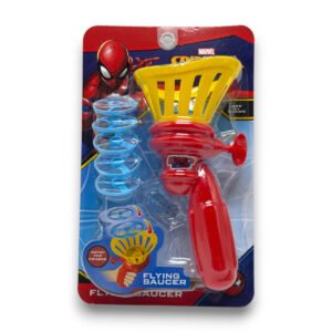 Marvel Flying Saucer Disc Shooter Toy with 5 Launching Discs – Outdoor Action Game for Kids – Easy Pull Trigger Launcher-Multicolor