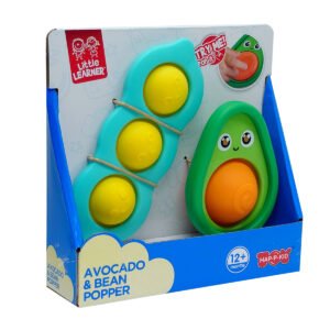Little Learners Avocado & Bean Popper - Sensory Baby Toy