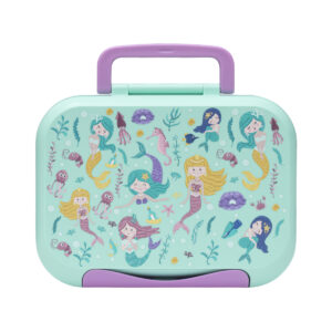 MOON Bentoza Kids Lunch Box – Leak-Proof Compartments,Microwave Safe,for Toddlers Ages 3–6 -Mermaid