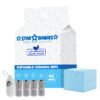 STAR BABiES - Disposable Changing Mat 40 Pcs With Disposable Scented Nappy Bag 60 Pcs - Blue/Grey