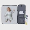 MOON Portable Diaper Changing Station -Waterproof Foldable Baby Travel Changing Bag kit -Light Grey
